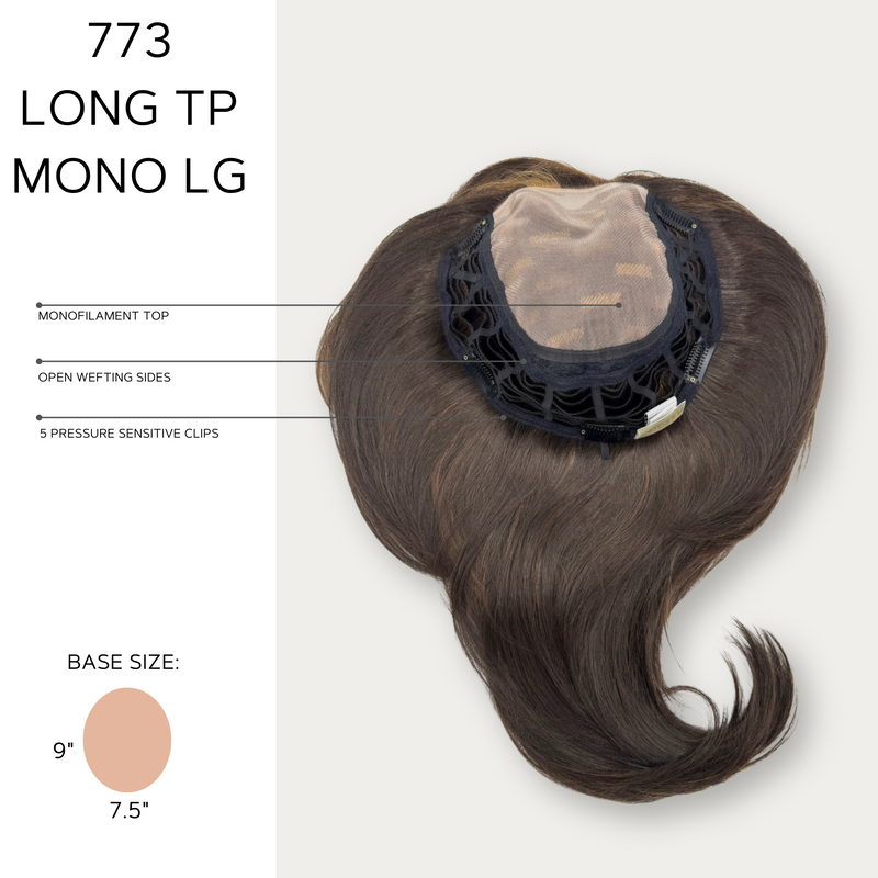 Long TP Mono Large | Synthetic Lace Front Top Piece by Amore