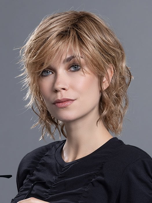 Anima | SALE | Heat Friendly Synthetic Mini Lace Front Mono Crown Wig by Ellen Wille | LIGHT BERNSTEIN ROOTED