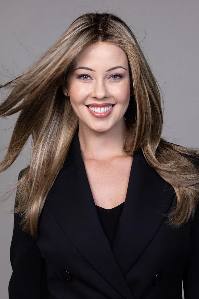 Gabrielle | Heat Friendly Hand-Tied Synthetic Extended Lace Front Wig (Mono Top) by Belle Tress