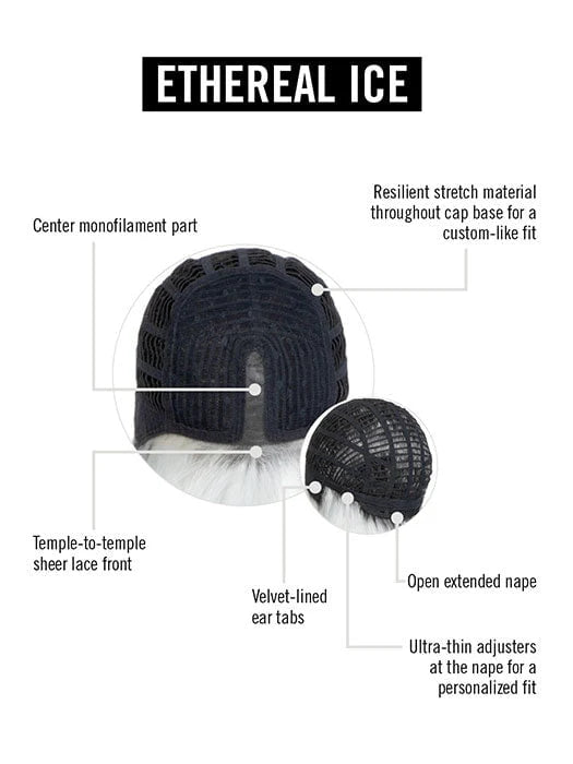 Ethereal Ice | Extended Lace Front Heat Friendly Synthetic Wig (Mono Part) by Hairdo