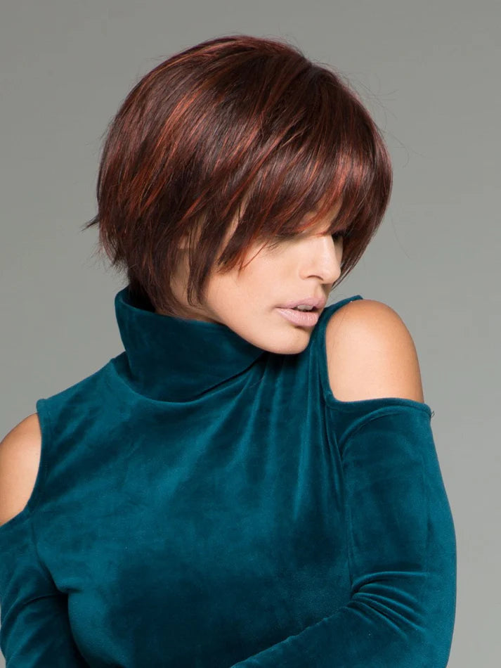 Echo | SALE | Synthetic Lace Front (Mono Part) Wig by Ellen Wille | SAFRANRED ROOTED 28/29/33