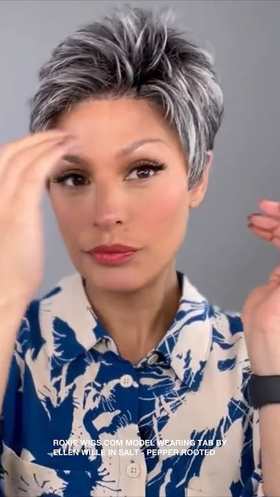 Tab | SALE | Synthetic Lace Front (Mono Crown) Wig by Ellen Wille | SALT & PEPPER ROOTED