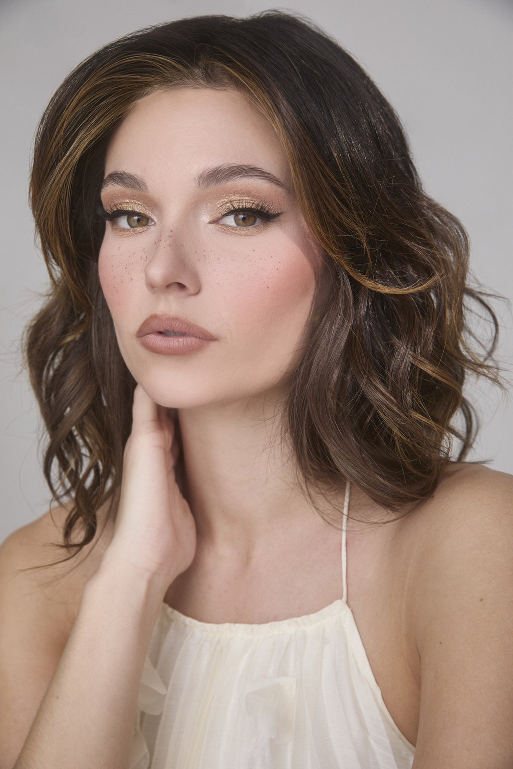 Medium Wavy TP (Top Piece) Mono | Heat Friendly Synthetic Lace Front Top Piece by Amore