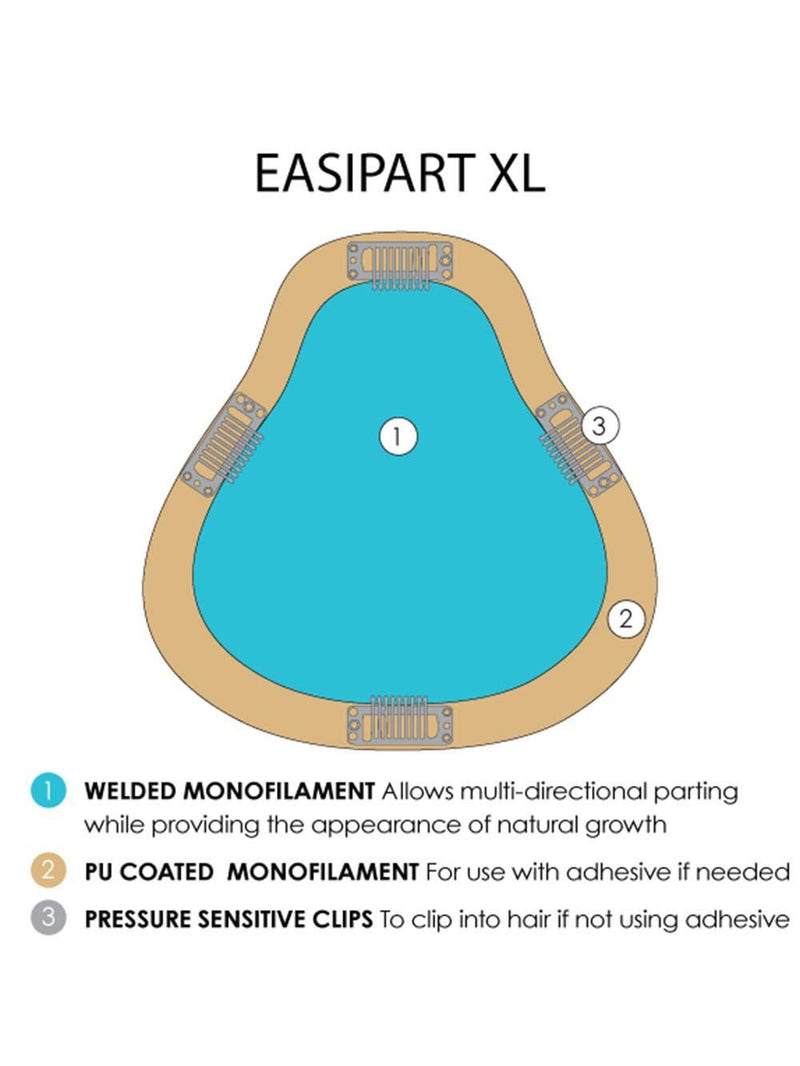 easiPart HH XL 8" | Remy Human Hair Topper by Jon Renau