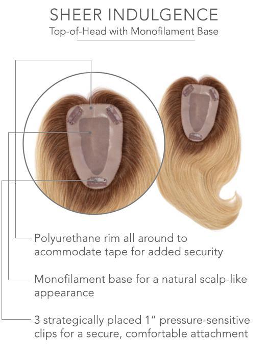 Charmed Life 12" | Human Hair (Mono Top) Topper by Raquel Welch