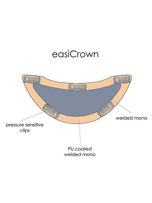 easiCrown HH 18" Exclusive Colours | Remy Human Hair Topper (Hand-Tied) by Jon Renau