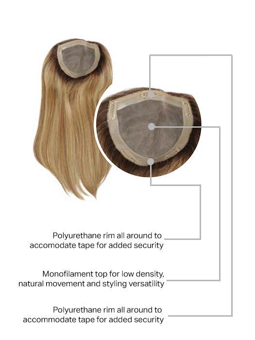 Gilded 18" | Human Hair Lace Front (Mono Top) Top Piece by Raquel Welch