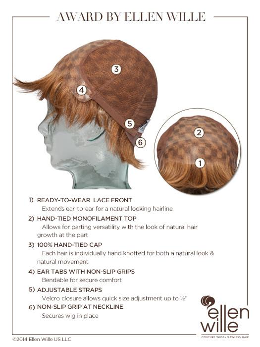 Award | Remy Human Hair, Lace Front (Hand-Tied) Wig by Ellen Wille