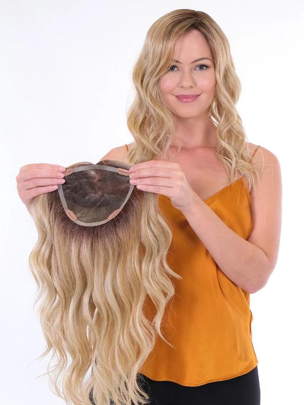 Premium 100% Handmade Topper Wave 18" | Heat Friendly Synthetic Topper by BelleTress