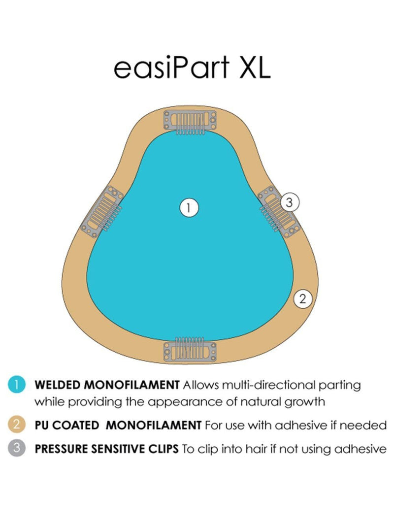 easiPart HD XL 8"  | Heat Friendly Synthetic Topper by Jon Renau
