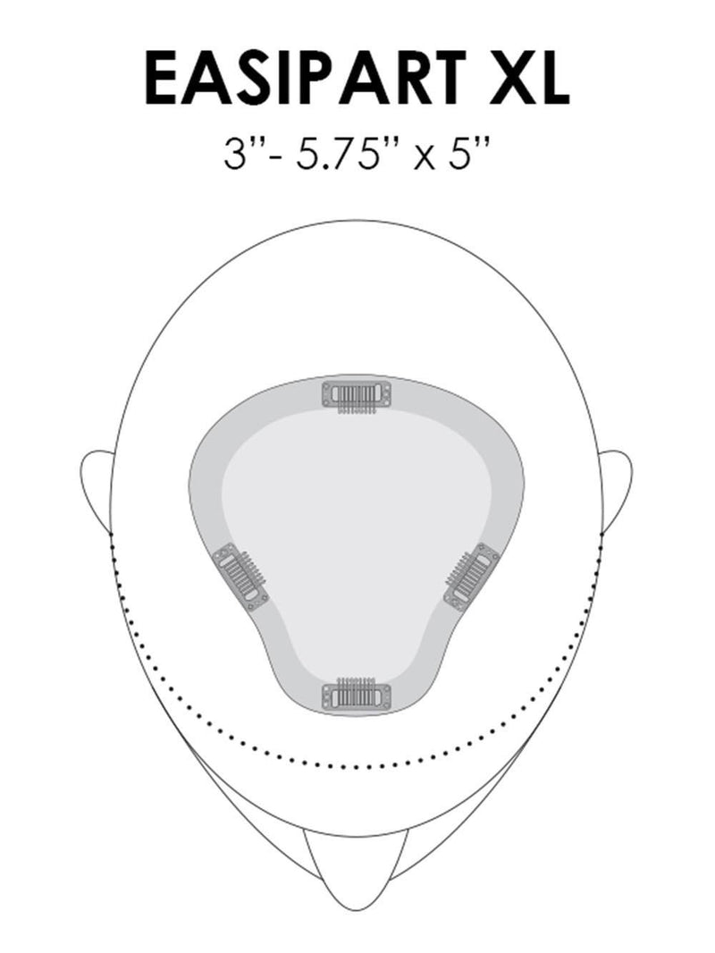 easiPart HD XL 8"  | Heat Friendly Synthetic Topper by Jon Renau