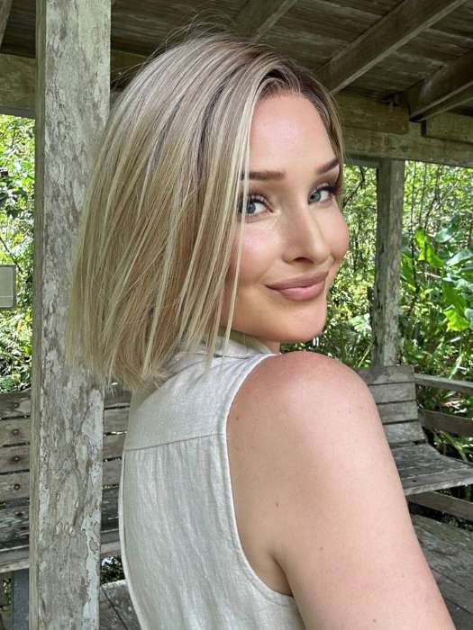 Lia II | SALE | Heat Friendly Synthetic Lace Front (Mono Part) Wig by Ellen Wille | Saraha Beige Rooted & Light Bernstein Rooted