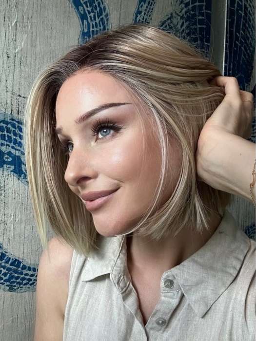 Lia II | SALE 35% | Heat Friendly Synthetic Lace Front (Mono Part) Wig by Ellen Wille | Sand Multi Rooted & Saraha Beige Rooted