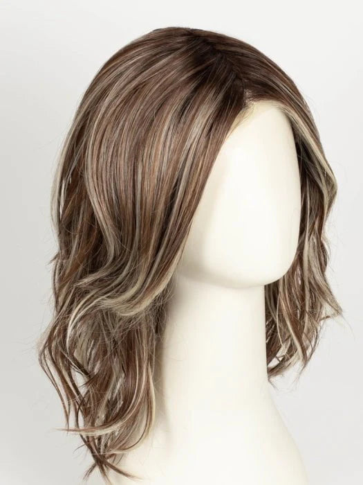 Dazzlling Wavez | SALE | Heat Friendly Synthetic Extended Lace Front (Lace Part) Wig by René of Paris | (2) SNOWY UMBER-R & CREAMY TOFFEE