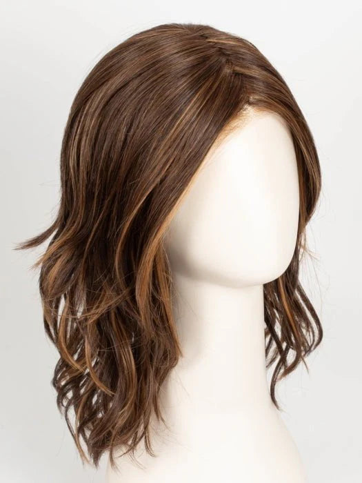 Dazzlling Wavez | Clearance 35% | Heat Friendly Synthetic Extended Lace Front (Lace Part) Wig by René of Paris | MARBLE BROWN & CREAMY TOFFEE
