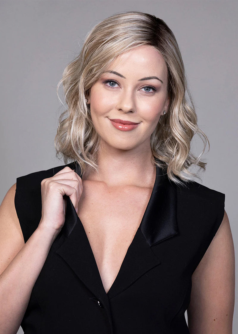 Amaretto E | SALE 35% | Heat Friendly Synthetic Extended Lace Front Wig by Belle Tress | BUTTERBEER BLONDE