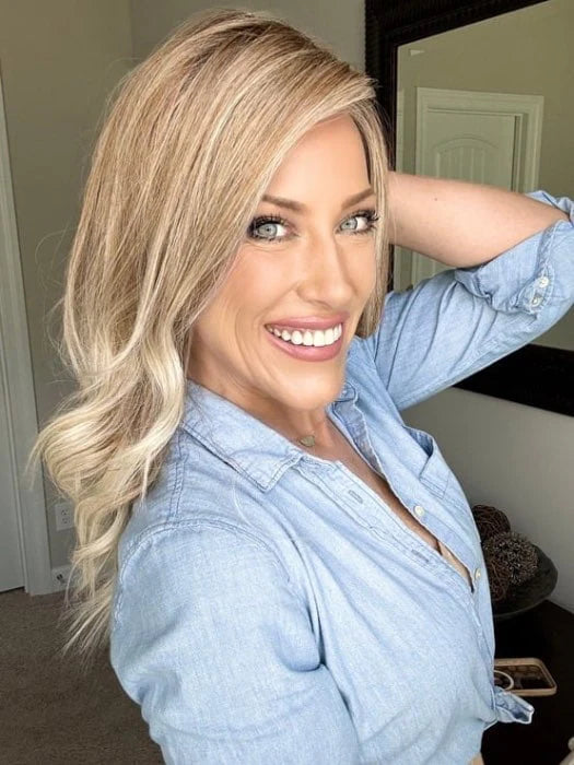 Diva | SALE 50% | Heat Friendly Synthetic Extended Lace Front (Mono Part) Wig by Ellen Wille | CANDY BLONDE ROOTED