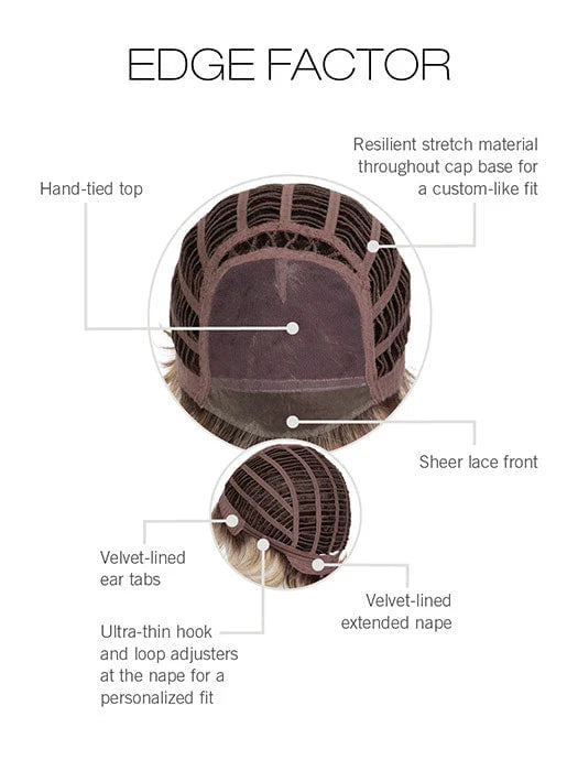 Edge Factor | Heat Friendly Synthetic Lace Front (Mono Top) Wig by Gabor