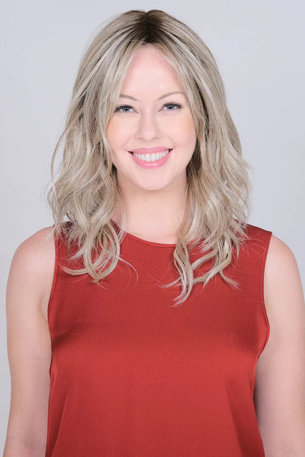 Peerless 18 E | SALE | Heat Friendly Synthetic Lace Front Wig  (Centre Mono) by Belle Tress | BUTTERBEER BLONDE