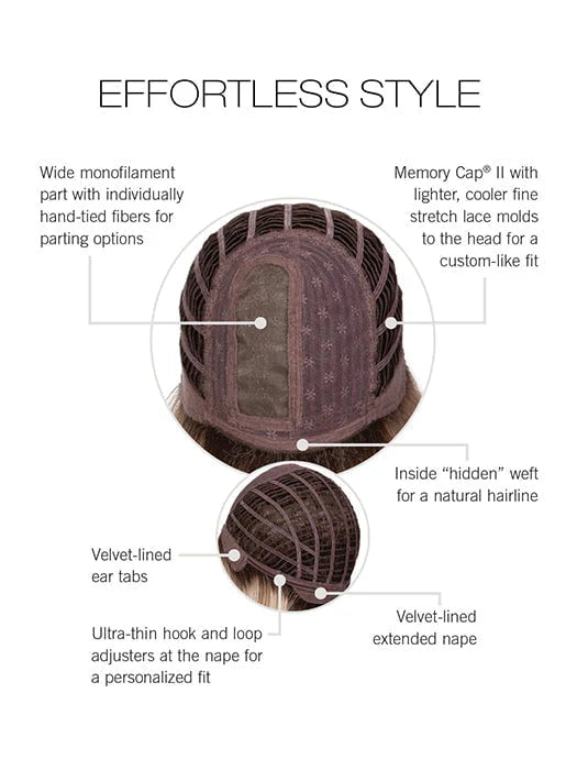 Effortless Style | Heat Friendly Synthetic (Mono Part) Wig by Raquel Welch
