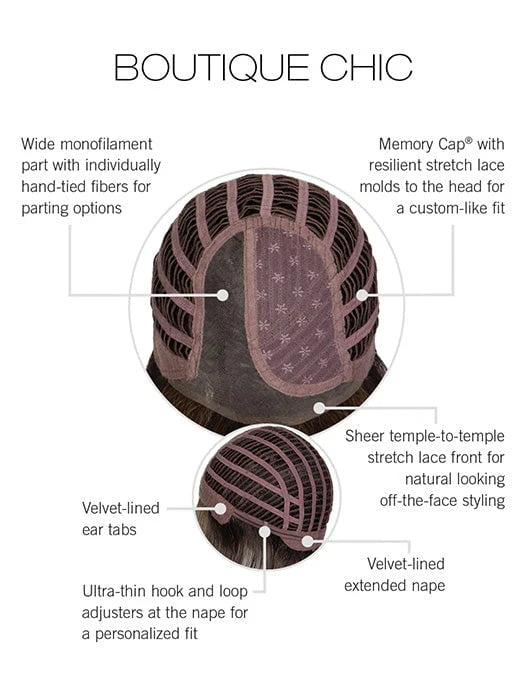 Boutique Chic | Heat Friendly Synthetic Extended Lace Front (Mono Part) Wig by Raquel Welch