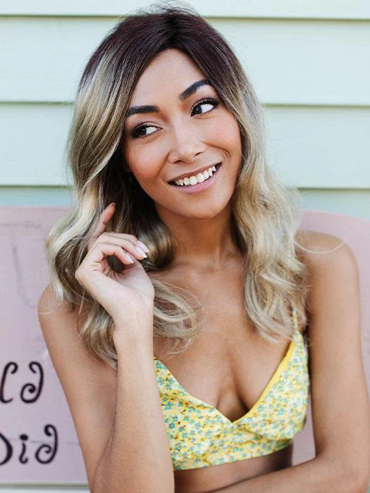 Kayla | SALE 50% | Synthetic  Lace Front (Mono TOP) Wig by Amore | MARBLE BROWN & ICE BLOND