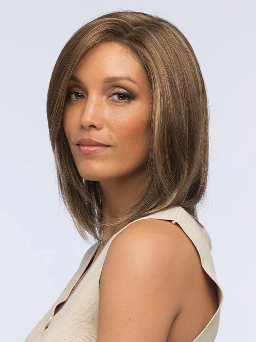 Shai | SALE 35% | Synthetic Swiss Lace Front (Lace Part) Wig by EsteticA | R8/26H BROWN w/ HIGHLIGHTS