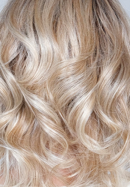 Peerless 18 E | SALE | Heat Friendly Synthetic Lace Front Wig  (Centre Mono) by Belle Tress | BUTTERBEER BLONDE