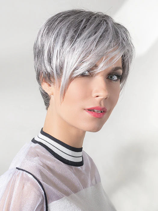 First | Synthetic Extended Lace Front (Mono Top) Partially Hand-Tied Wig by Ellen Wille