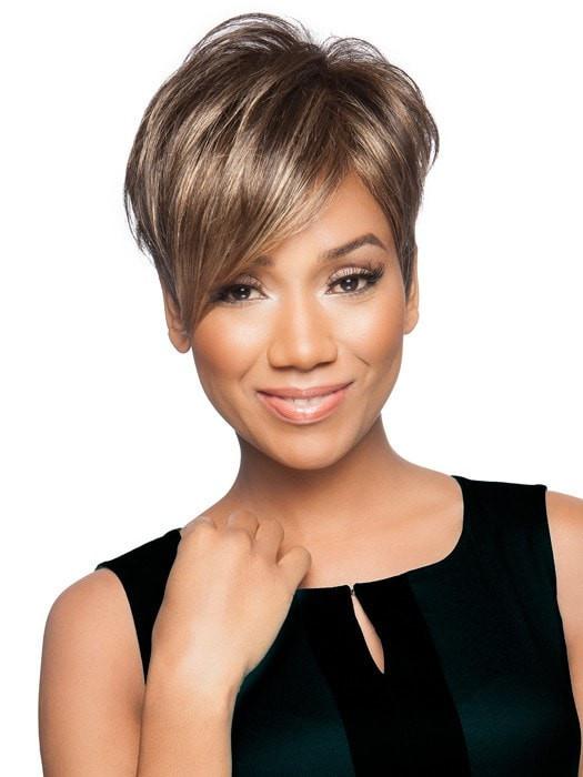 Disc | SALE 50% | Synthetic (Mono Part) Wig by Ellen Wille | COFFEE BROWN LIGHTED