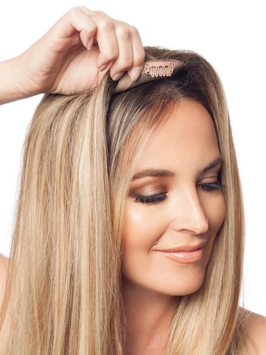 easiPart HD 18" | SALE | Heat Friendly Synthetic Topper (Hand-Tied) by Jon Renau | FS17/101S18 Palm Springs Blonde